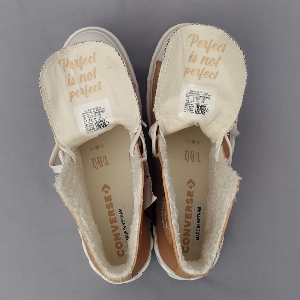 New Converse Lift 2X Hi Platform Sneakers Women's Size 9.5 Leather High-Top - Picture 10 of 13